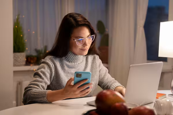 A woman reaching out to tax professional services